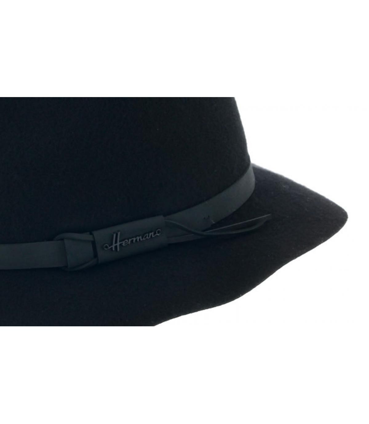 fedora pliable noir